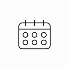 date calendar icon sign vector