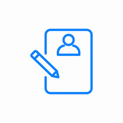 edit profile icon sign vector