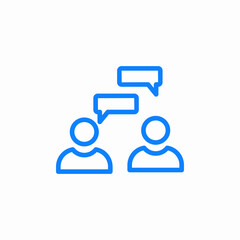people talking icon sign vector