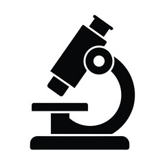 microscope icon silhouette vector illustration