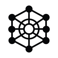 network hub icon silhouette vector illustration