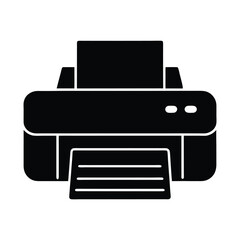 printer icon silhouette vector illustration