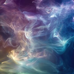 Obraz premium Shimmer smoke twists gently on a chromatic hazy background