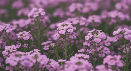 Fototapeta premium Enchanting vista of delicate lavender blossoms in a serene garden scene