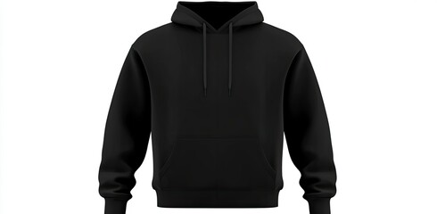 Black Hoodie: Minimalist Fashion Sweatshirt Mockup
