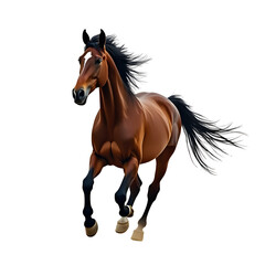 Obraz premium brown horse trotting isolated