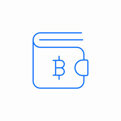 crypto wallet icon sign vector