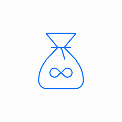 infinite money icon sign vector