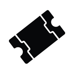 ticket stub icon silhouette vector illustration