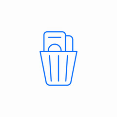 waste basket icon sign vector