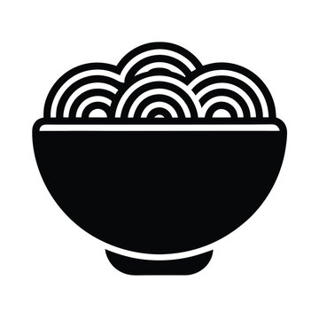 recommend clip art: udon noodles stencil icon silhouette vector illustration