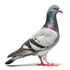 Naklejka premium pigeon isolated on white background