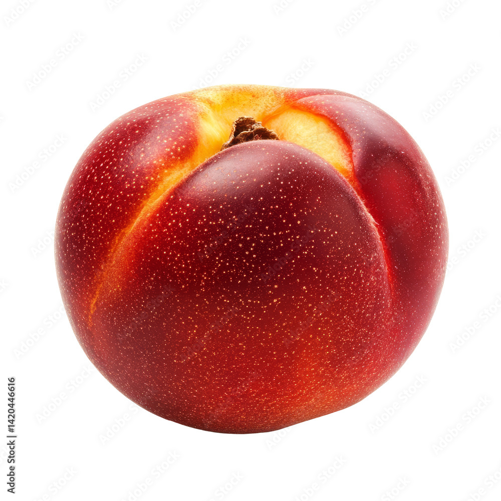 Poster fresh nectarines isolated on transparent background showcasing their vibrant color and smooth textur