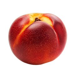 Obraz premium Fresh nectarines isolated on transparent background showcasing their vibrant color and smooth texture, Nectarine fruit isolated on transparent background