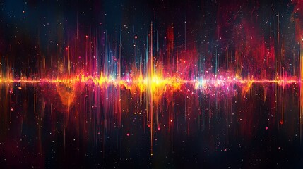 Fototapeta premium Cosmic Audio Wavescape
