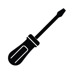 screwdriver icon silhouette vector illustration