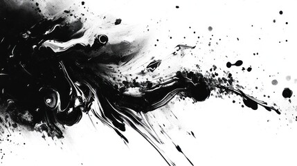 A chaotic ink splash, black and white contrast with wild movement --ar 16:9 --v 6.1 Job ID: fea2ec00-1f17-4ee8-9877-e681ff764611