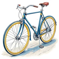 bicycle on a white background