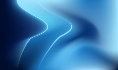 Abstract blue flowing light curve background