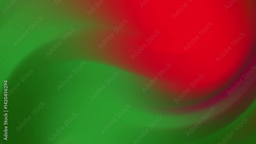 Poster abstract swirling gradient background in red and green