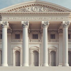 Obraz premium Italian inspired luxury architecture with grand entrance path high resolution picture