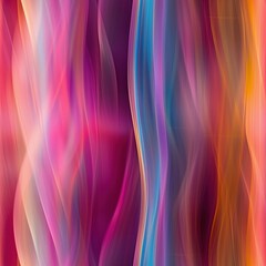 Naklejka premium Seamless abstract background featuring flowing waves of vibrant colors including pink, purple, blue, and orange, creating a sense of movement and energy.