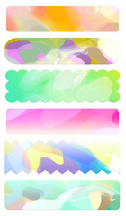 Obraz premium colorful aurora tag set , card, sticker, ornament, name card . Playful pad