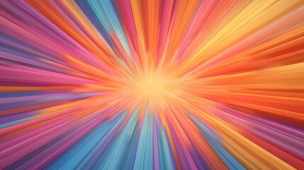Obraz premium Vibrant Color Burst with Radiating Lines and Dynamic Motion Effects