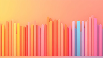 Colorful Abstract Bars Representing Payment and Tax Data Breakdown