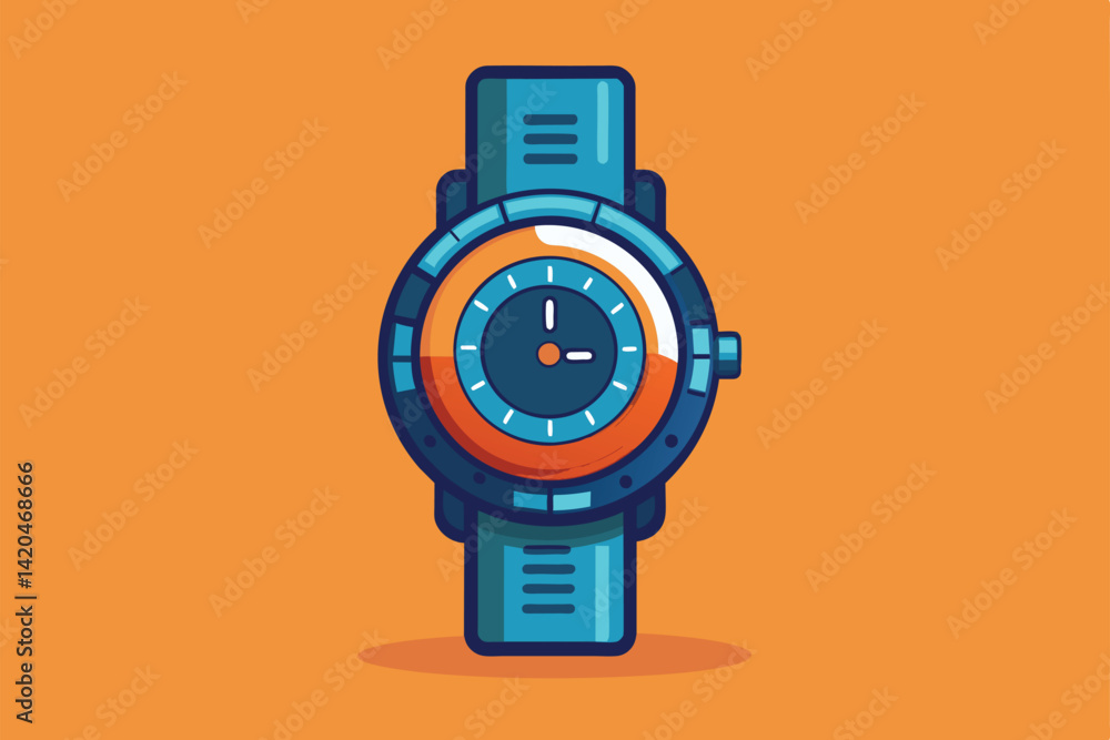 Poster a colorful wristwatch features a customizable design with bold shapes and vibrant colors against an 