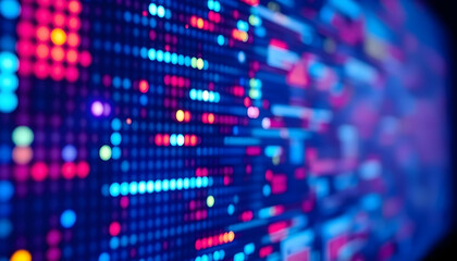 Colorful Abstract Digital Background with Vibrant Lights and Patterns