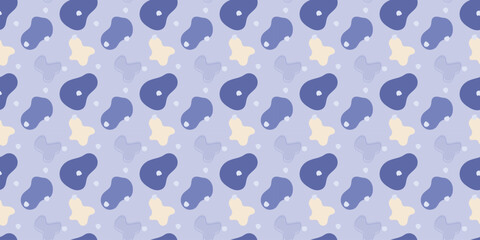 seamless pattern with elephant footprints and abstract fluid for wrapping, textile, wallpaper and other. animal footprints background © Zeronineee