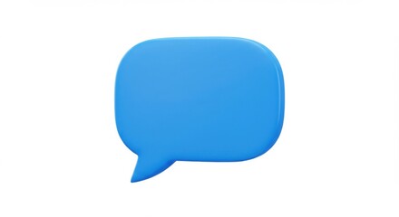 Fototapeta premium Speech bubble chat icon, blue tone, flat design on white background