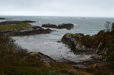 Rural Seascape with a Rugged Bluffs in Ireland