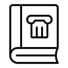 History Book Line Icon Design