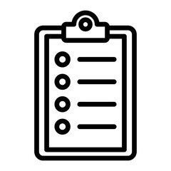 Quiz Paper Line Icon Design