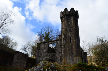 Dilapidated and Derelict Castle Ruins Abandoned