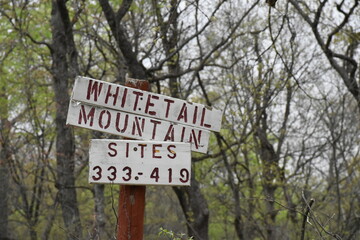 White Tale Mountain Sign