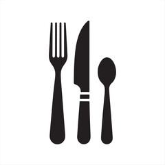 Cutlery silhouette vector illustration