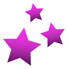 Vibrant Pink Stars with Grainy Gradient Effect