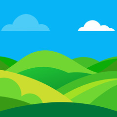 landscape with mountains and blue sky