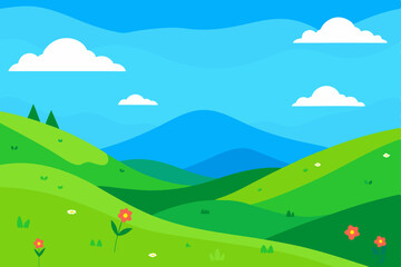 landscape with mountains