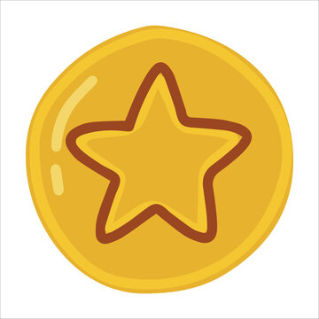 A honeycomb sugar candy featuring a star shape in the center, inspired by the Korean dalgona candy game. Perfect for cultural or gaming-related visuals