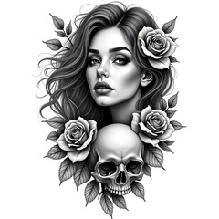 Black & Grey Tattoo Design 