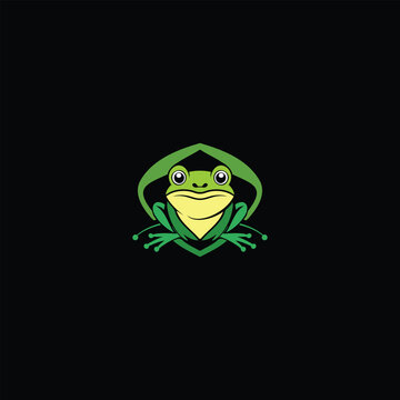 Frogy Logo Design Playful Amphibian Brand Mascot