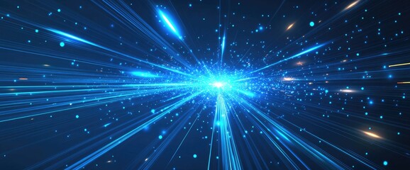 Obraz premium Abstract digital space explosion