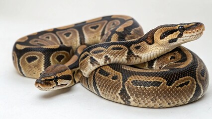 Fototapeta premium Ball Python on studio background 