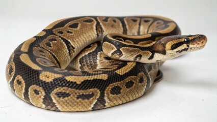 Fototapeta premium Ball Python on studio background 