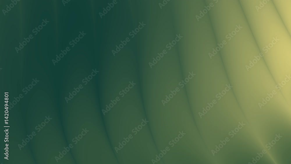 Poster abstract soft green gradient background with smooth lines and light yellow accents