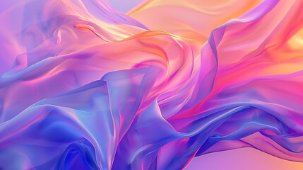 Obraz premium Soft Abstract Swirl – Light Pastel Fluid Art Design 